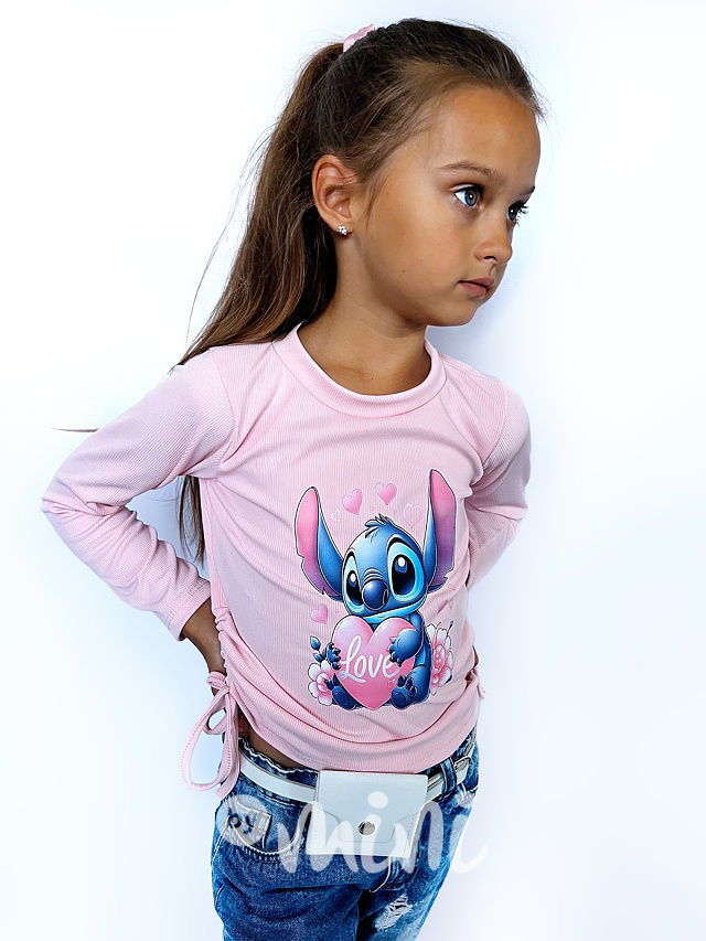 Lilo & Stitch longsleeve blůzka na stahování pink