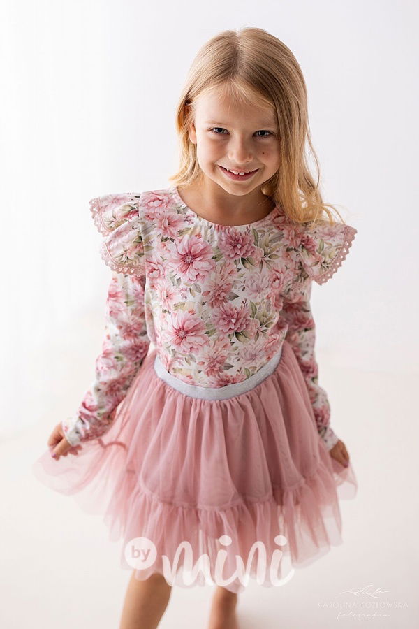 Pudrová maxi tutu sukně Lily Grey