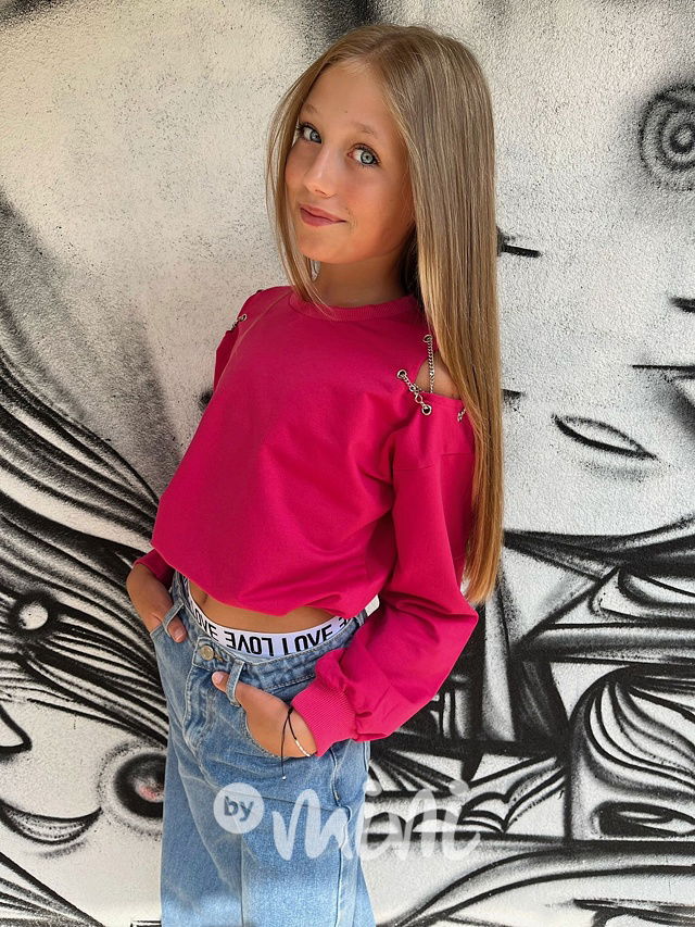 Fashion mikina s řetízky