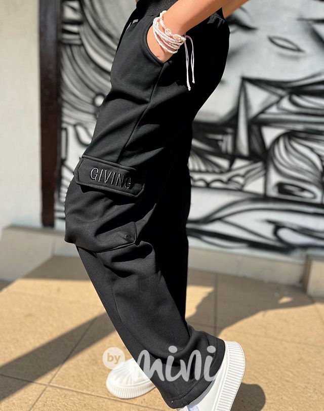 Zateplené cargo švédy GIVING černé