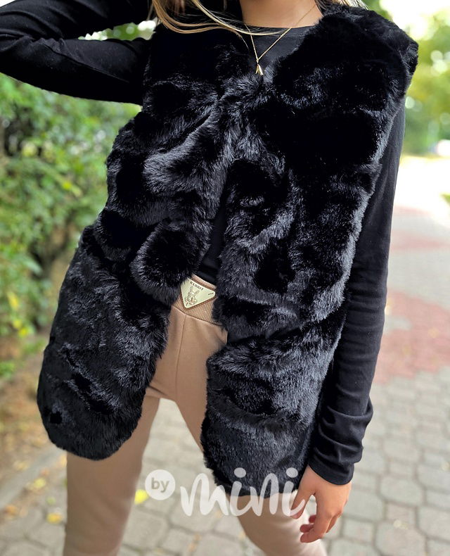 Chlupatá vestička black
