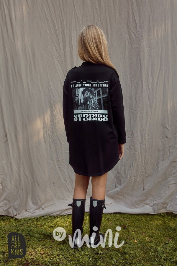 All for kids košilové šaty black