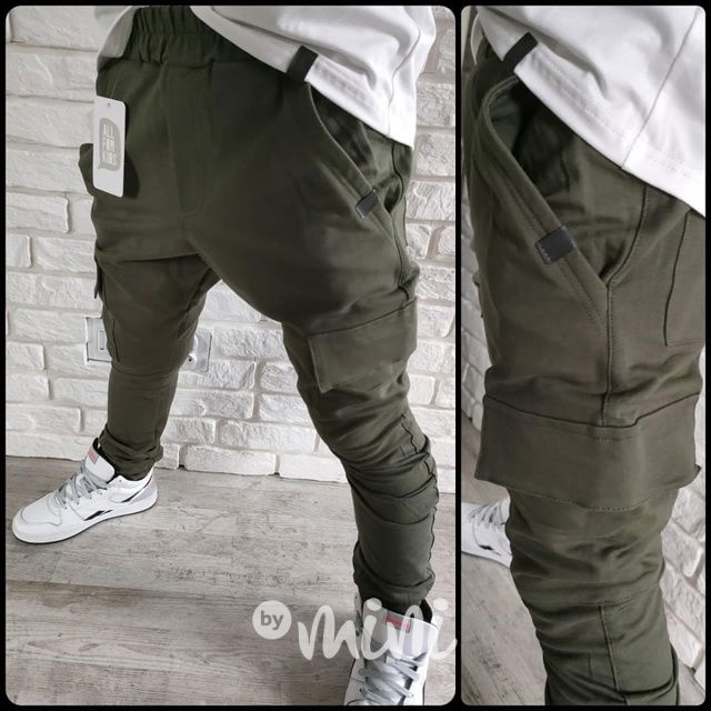 All for kids cargo tepláky khaki