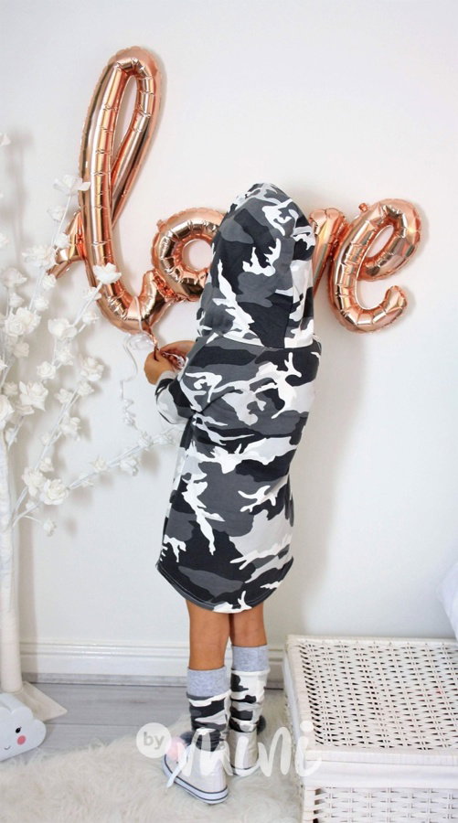 Sporty dress grey army