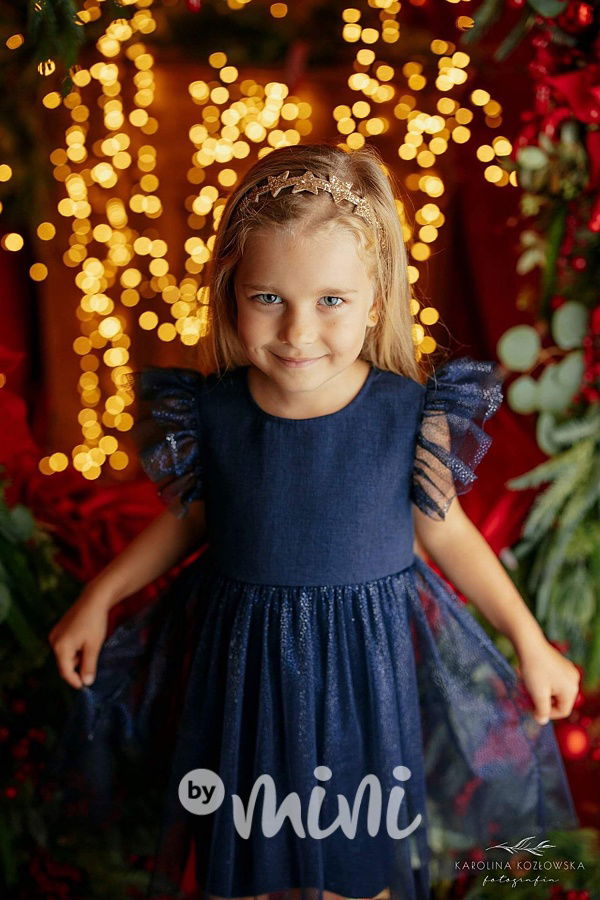 Lily Grey SPARKLING tylové šaty royal blue