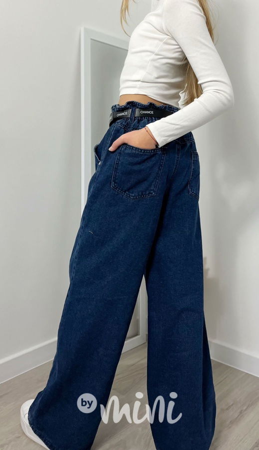 Zateplené ripped volné maxi džíny