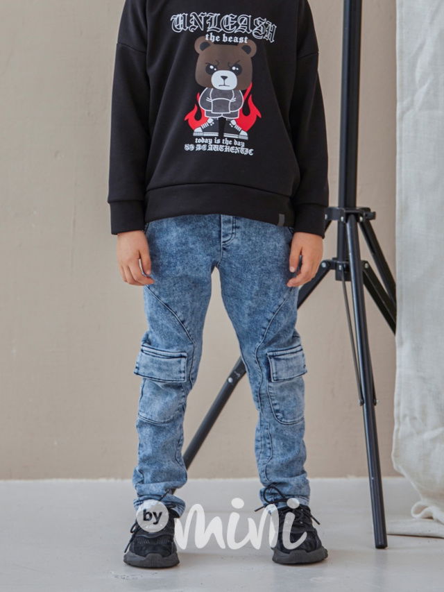 All for kids soft denim kapsáče blue