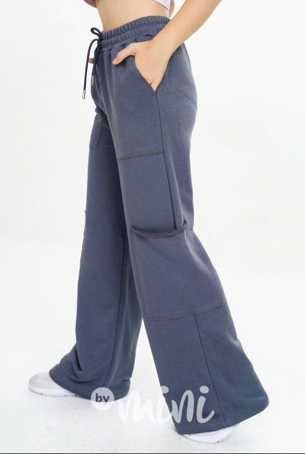 Volné teplejší relaxed tepláky GRAFIT