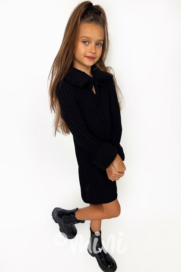 Svetrové šaty černé