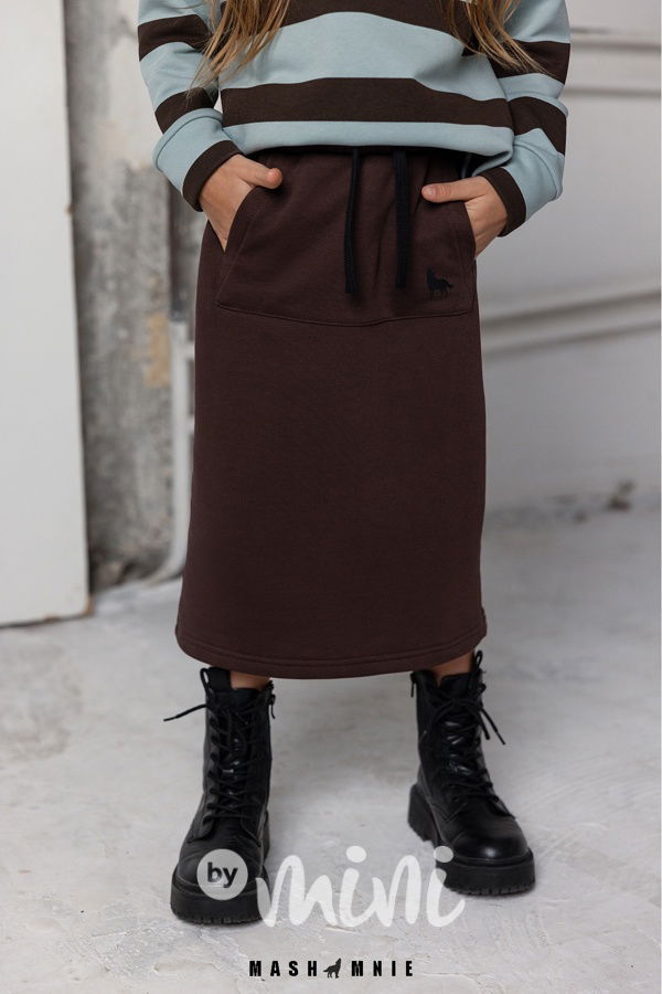 Mash Mnie midi sukně WOLF choco