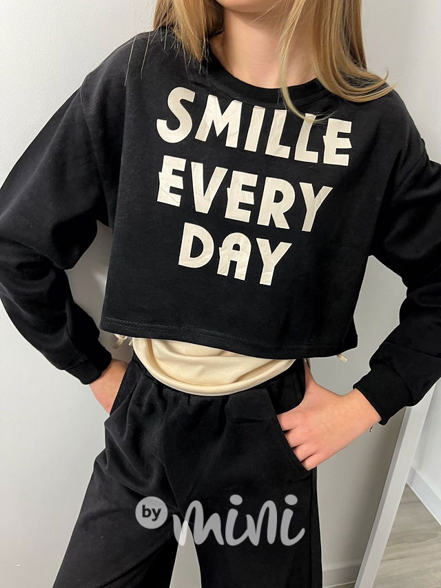 3-dílný lounge komplet SMILE černý