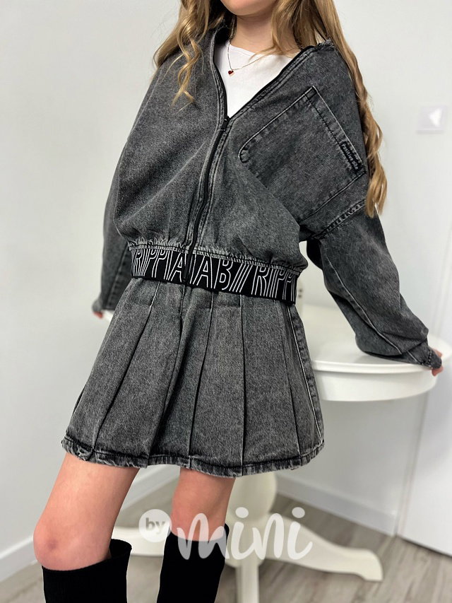 Oversize denim bunda + sukně