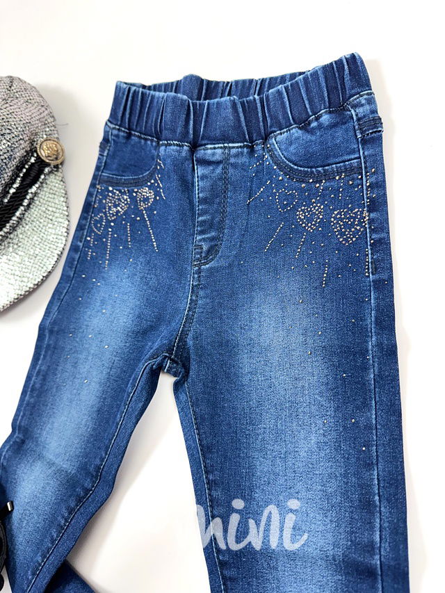 Stretch denim jegginy HEARTS