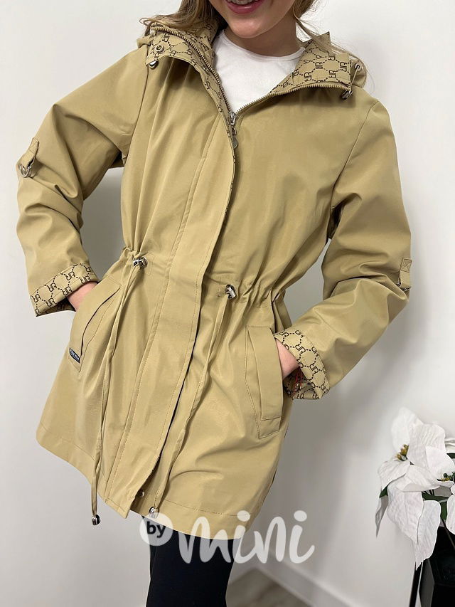 Podzimní béžová parka