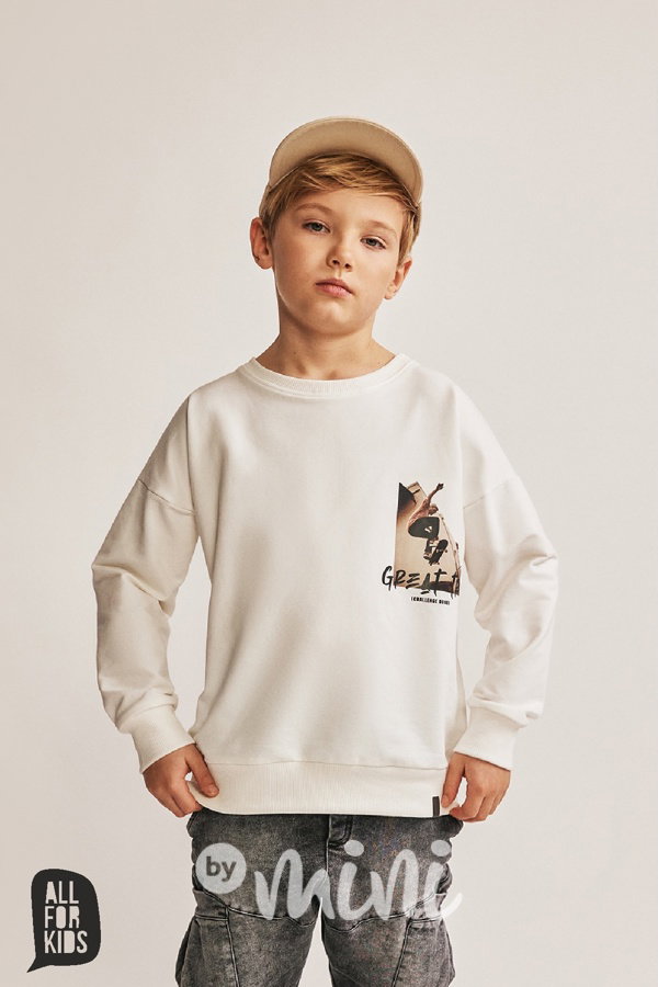 All for kids skate mikina cream
