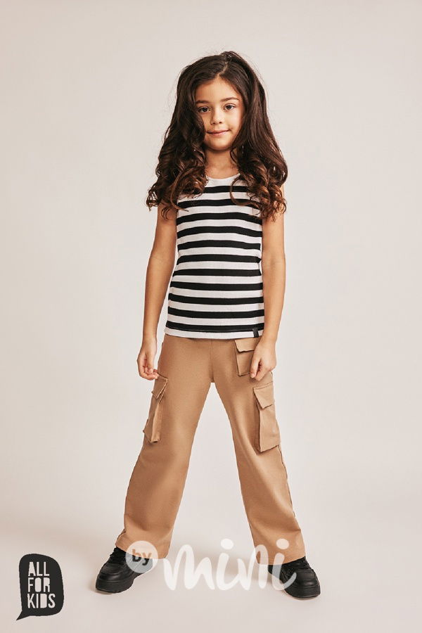All for kids cargo široké kalhoty beige