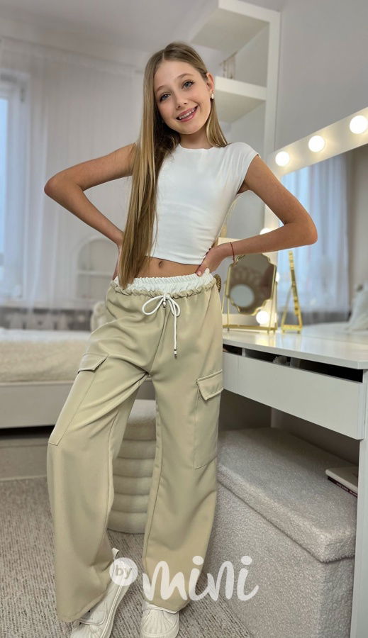 Lounge volné kapsáče BEIGE