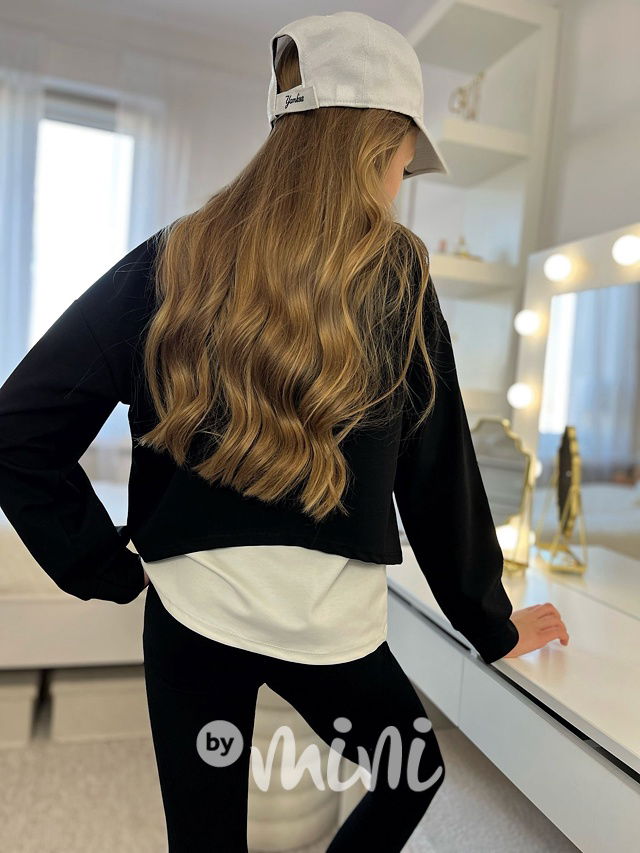 SWEET blůzka + tílko black/white