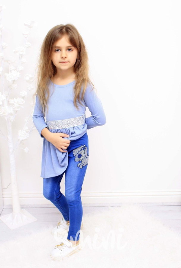 Jeans legíny s koníkem