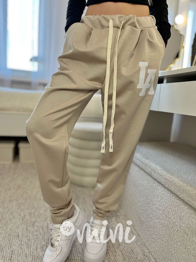 LA tepláky béžové