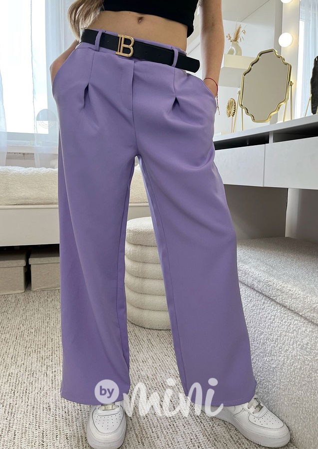 Široké kalhoty s páskem LILA