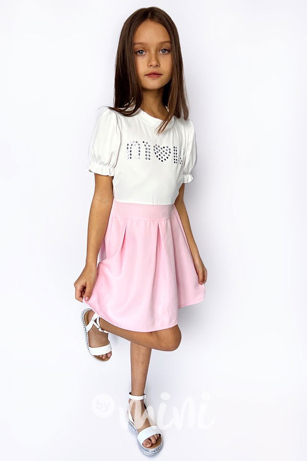 Miu šaty white/pink