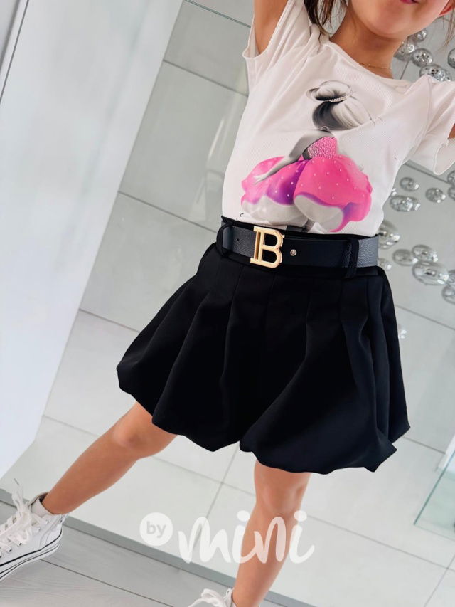 Balonové sukňokraťasy s páskem black
