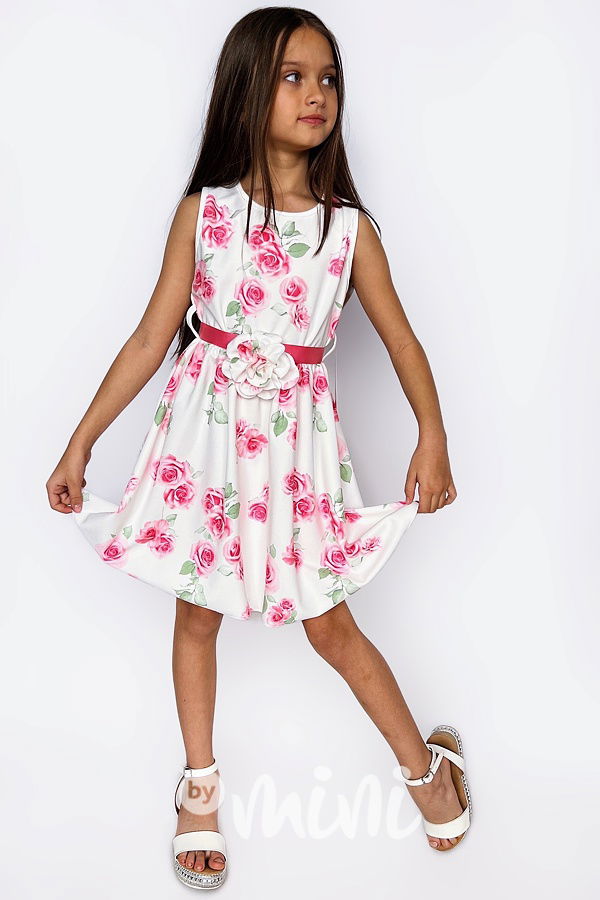 Summer flower šaty pink