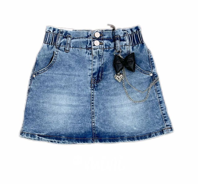 Denim sukně s řetízkem