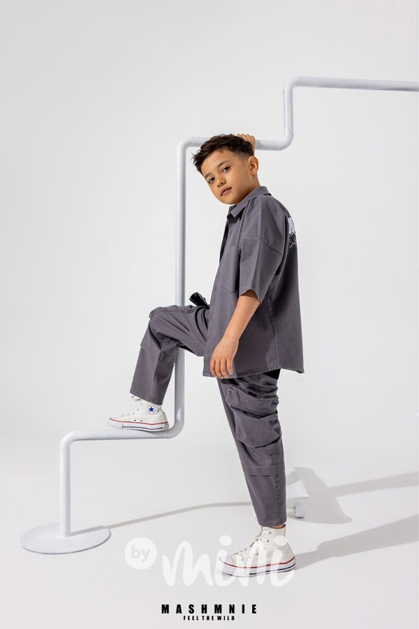 Mash Mnie maxi barel volné kapsáče grafit