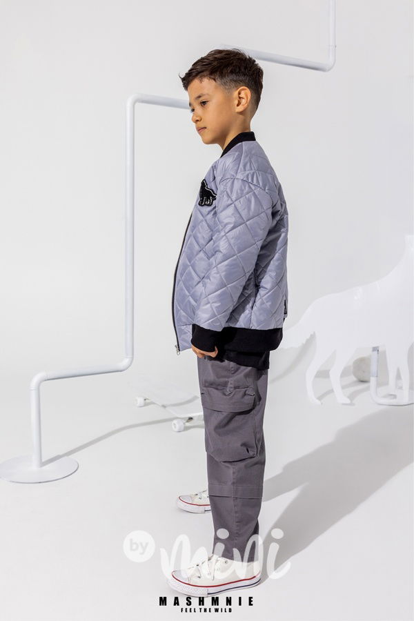 Mash Mnie prošívaná bomber bunda grey