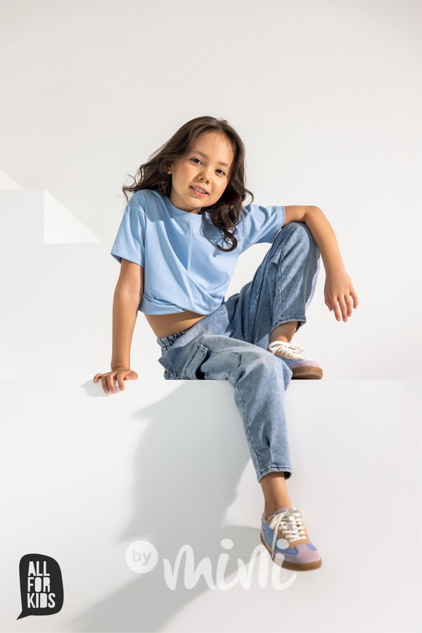 All for kids twist crop triko baby blue