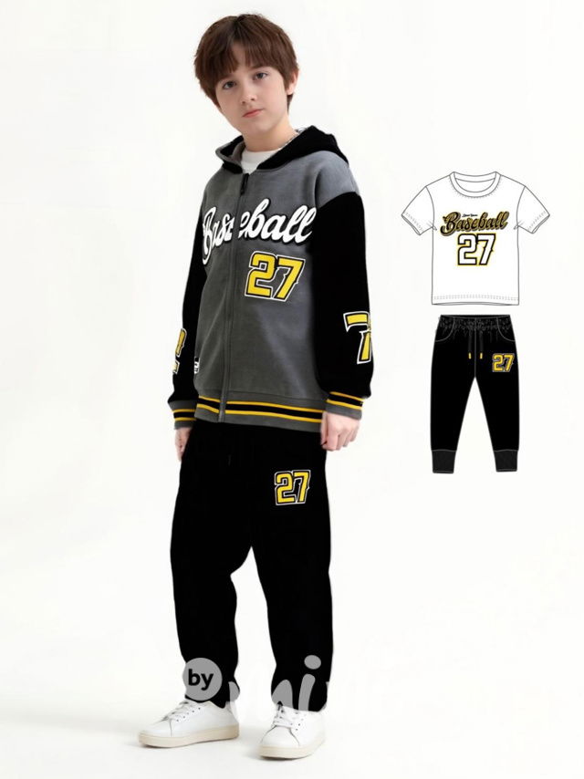 Baseball 3-dílný set grey/black