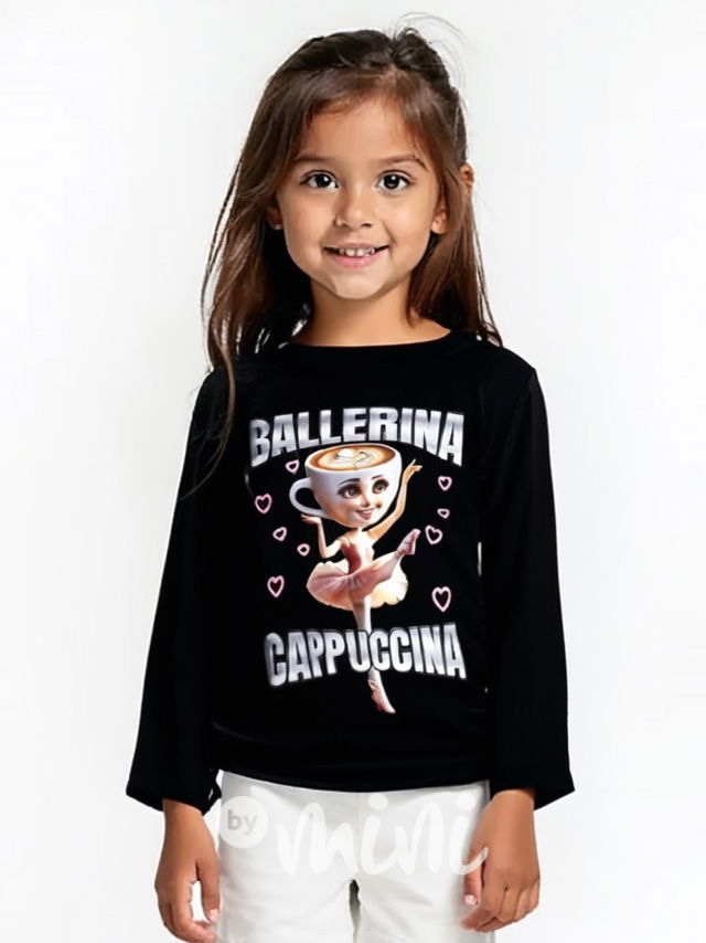 Ballerina Cappuccina blůzka na stahování černá