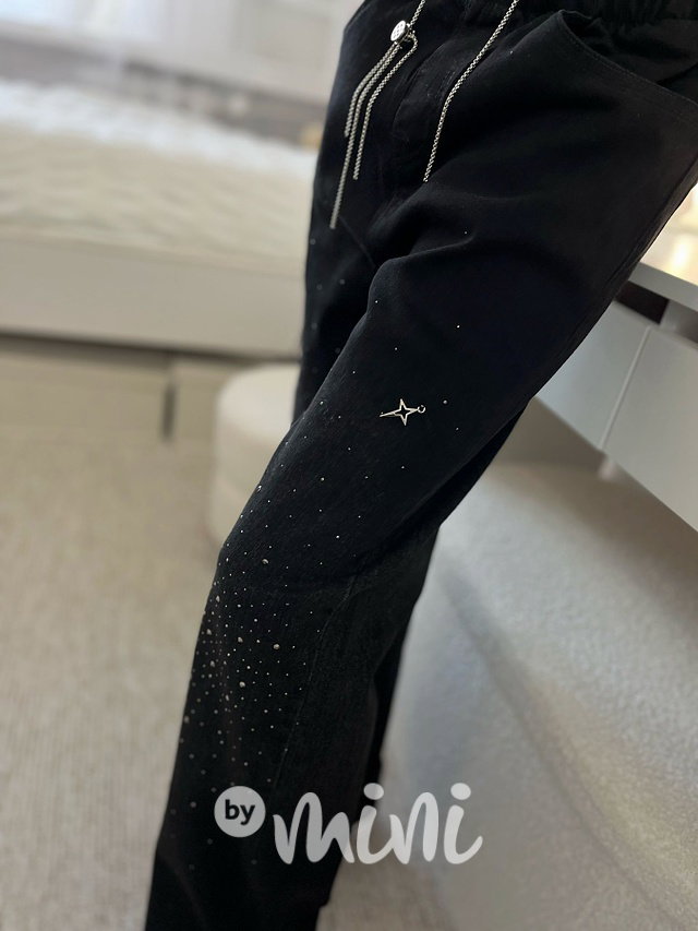 Black denim volné džíny STAR