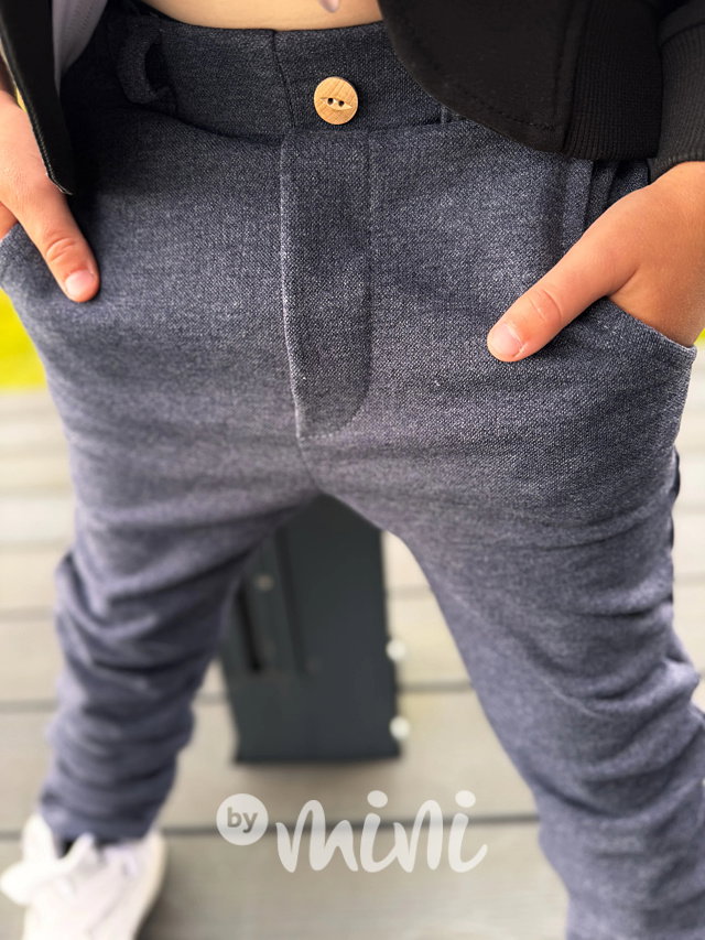 Elegant kalhoty blue melange