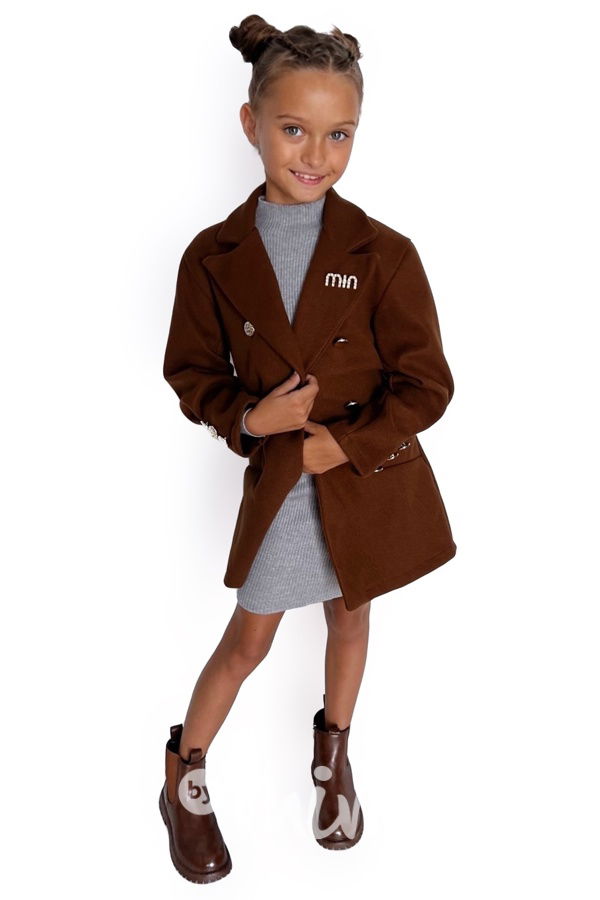 Flaušový kabátek MIA hnědý
