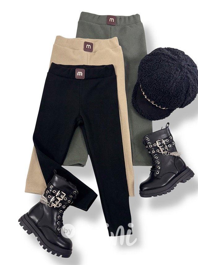 Teplé legíny MIA olive noir