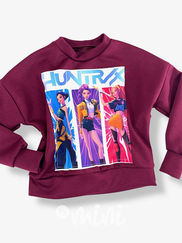 Huntrix mikina bordo