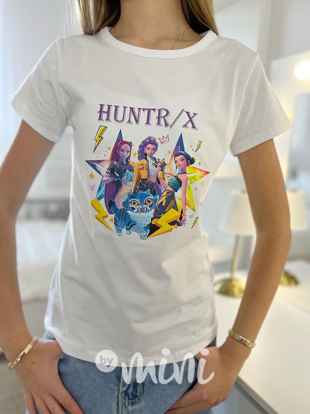Huntrix triko bílé