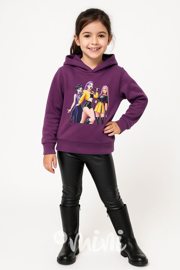 Demon Hunters zateplená mikina purple
