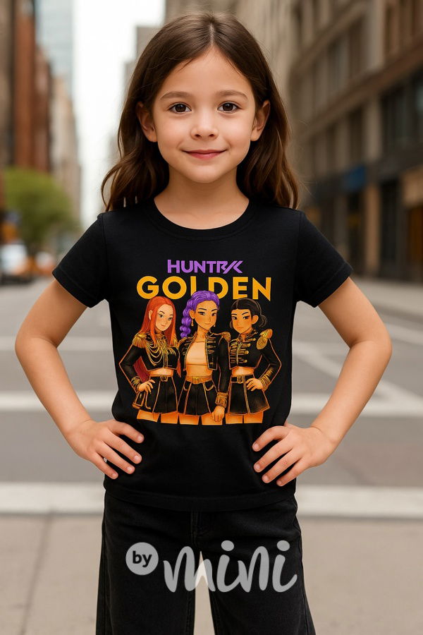 Demon Hunters triko GOLDEN černé