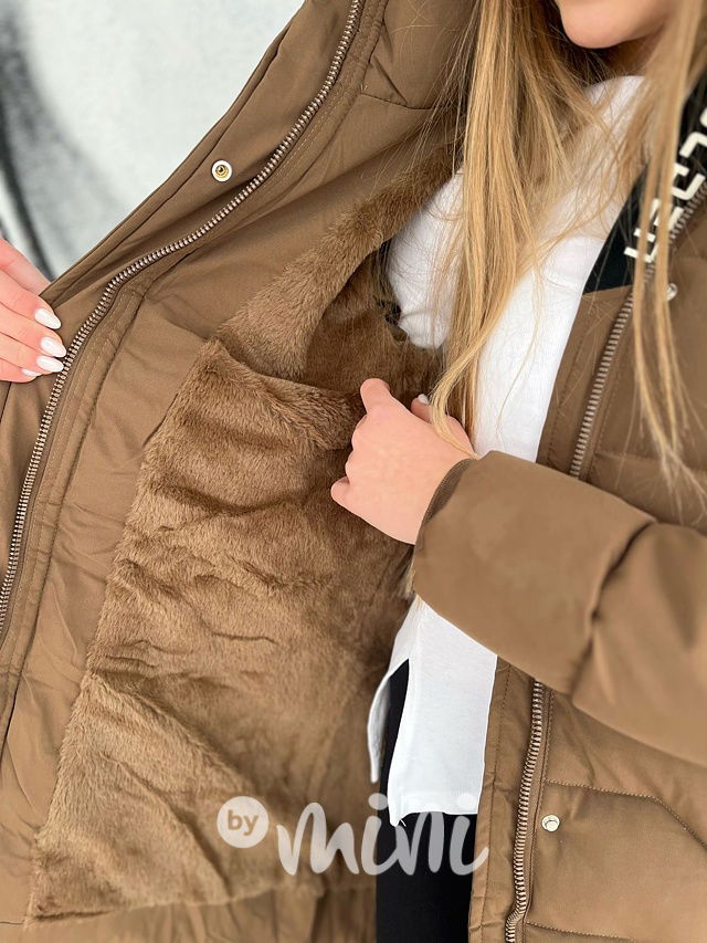 Zimní kabát Elis hnědý