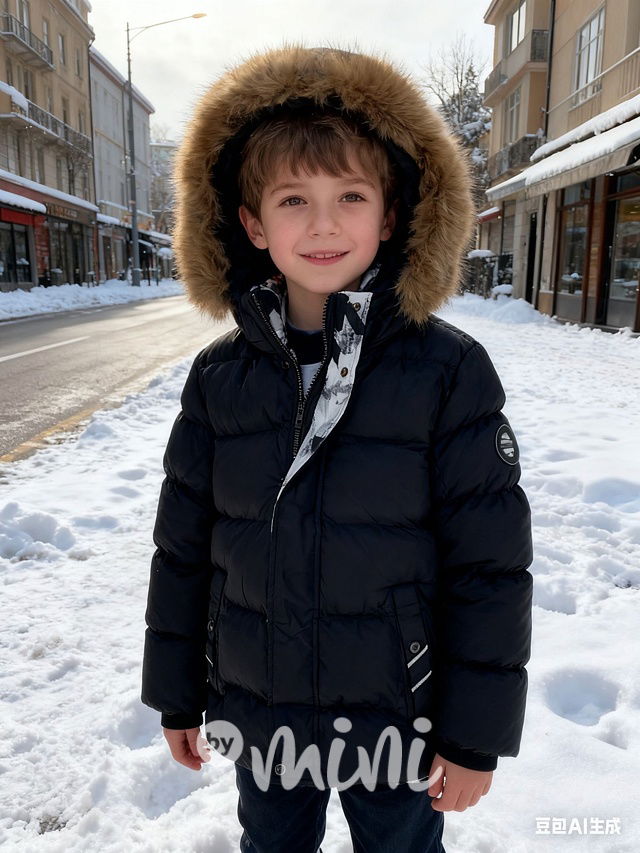 Zimní bunda s kožíškem černá