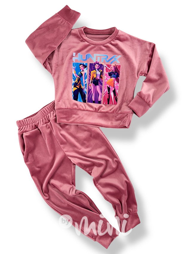 Demon Hunters soft velur souprava old pink