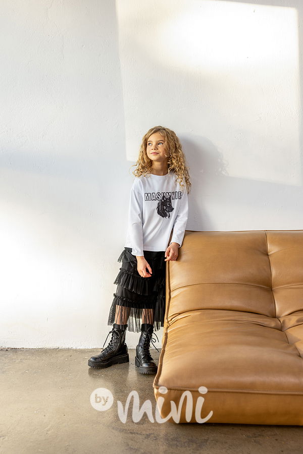 Mash Mnie midi tylová sukně černá