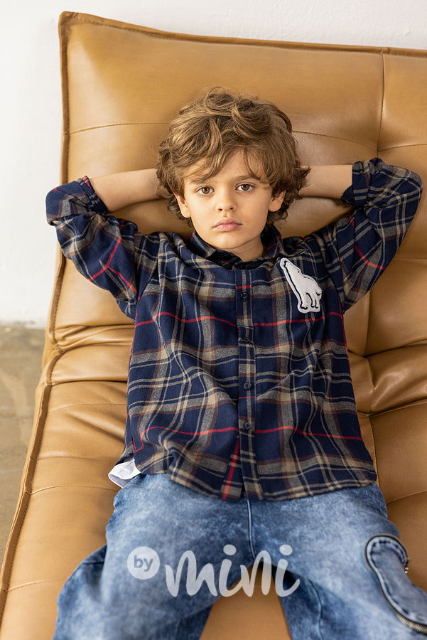 Mash Mnie blue karo košile WOLF