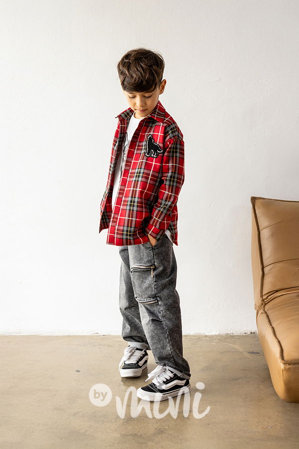 Mash Mnie volné soft dark denimky zipy