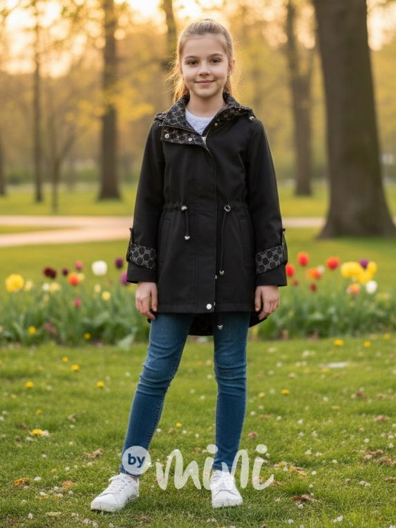 Černá long parka