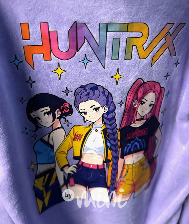 Huntrix soft velur souprava fialová